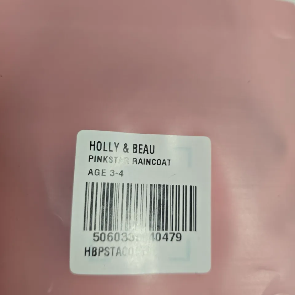 Holly & Beau Pink Star Raincoat – Colour Changing, Age 3-4