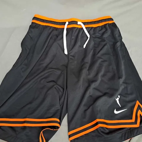 NIKE X WNBA LOOSE FIT SHORTS IN BLACK/ORANGE - XL