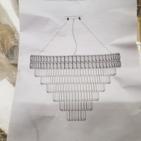 BOXED 10-LIGHT CRYSTAL CHANDELIER 