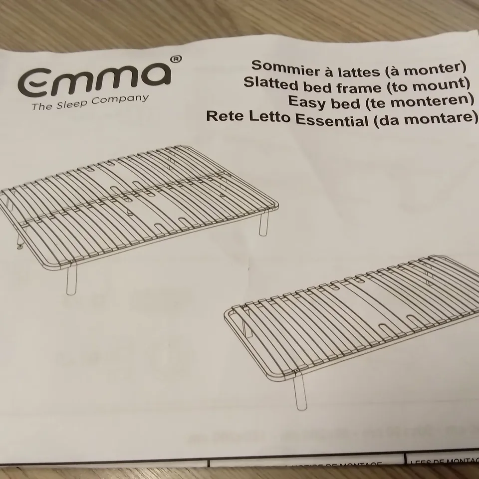 BRAND NEW BOXED EMMA SLATTED BED FRAME - 150 x 200 KING SIZE (1 BOX)