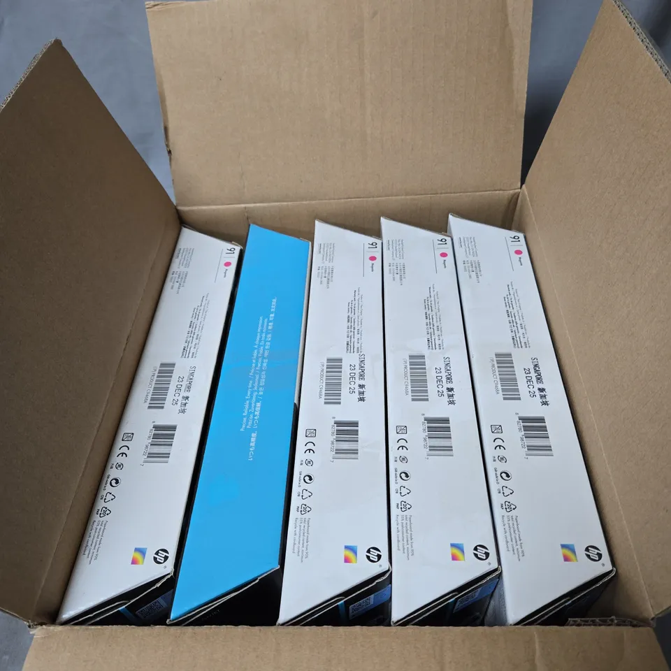 APPROXIMATELY 10 X HP DESIGNJET 91 MAGENTA INK CARTRIDGE – BOXED (775ML)