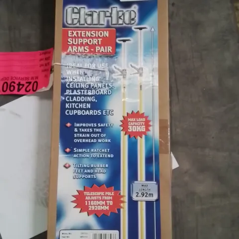 BOXED CLARKE CHT711 EXTENSION SUPPORT ARMS (PAIR)
