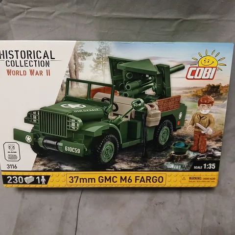 COBI 37MM GMC M6 FARGO WWII MILITARY VEHICLE MODEL KIT, 1:35 SCALE