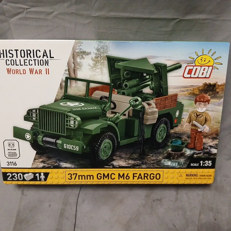 COBI 37MM GMC M6 FARGO WWII MILITARY VEHICLE MODEL KIT, 1:35 SCALE