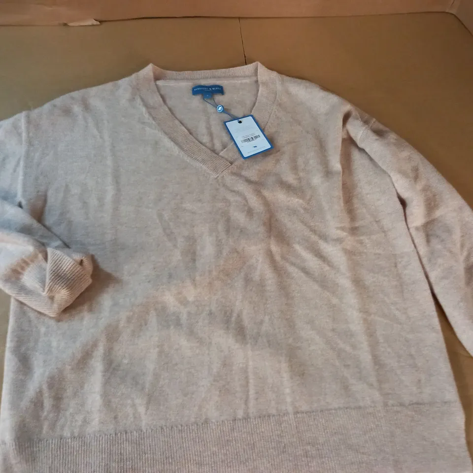 BEAUFONT & BLAKE CHELWOOD ALMOND CASHMERE JUMPER - S