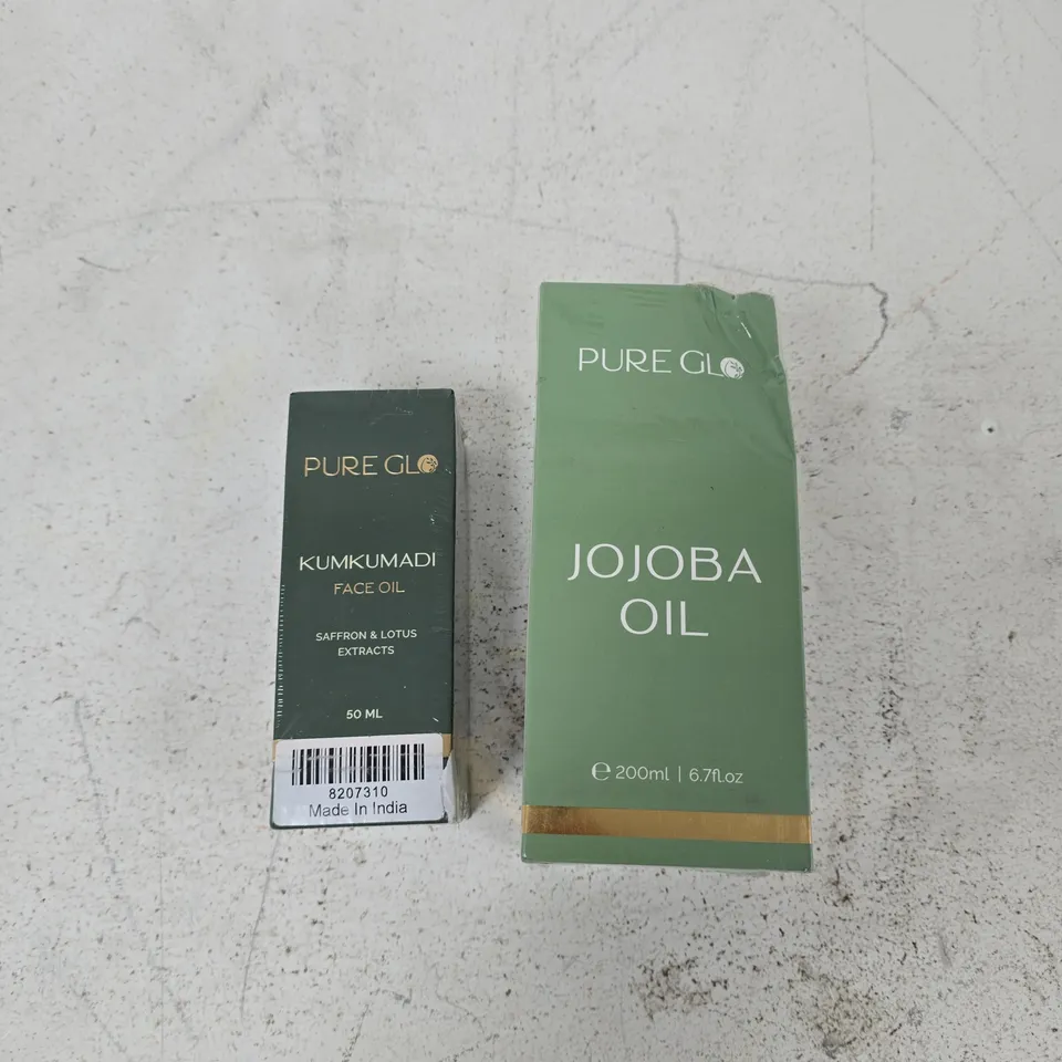 PURE GLOW KUMKUMADI FACE OIL 50ML & JOJOBA OIL 200ML – BOXED