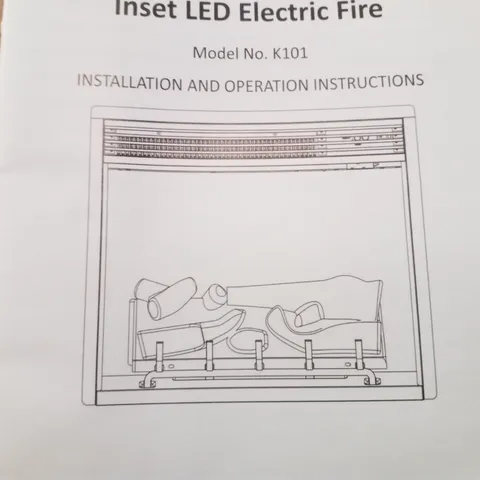 BOXED INSET LED ELECTRIC FIREPLACE 