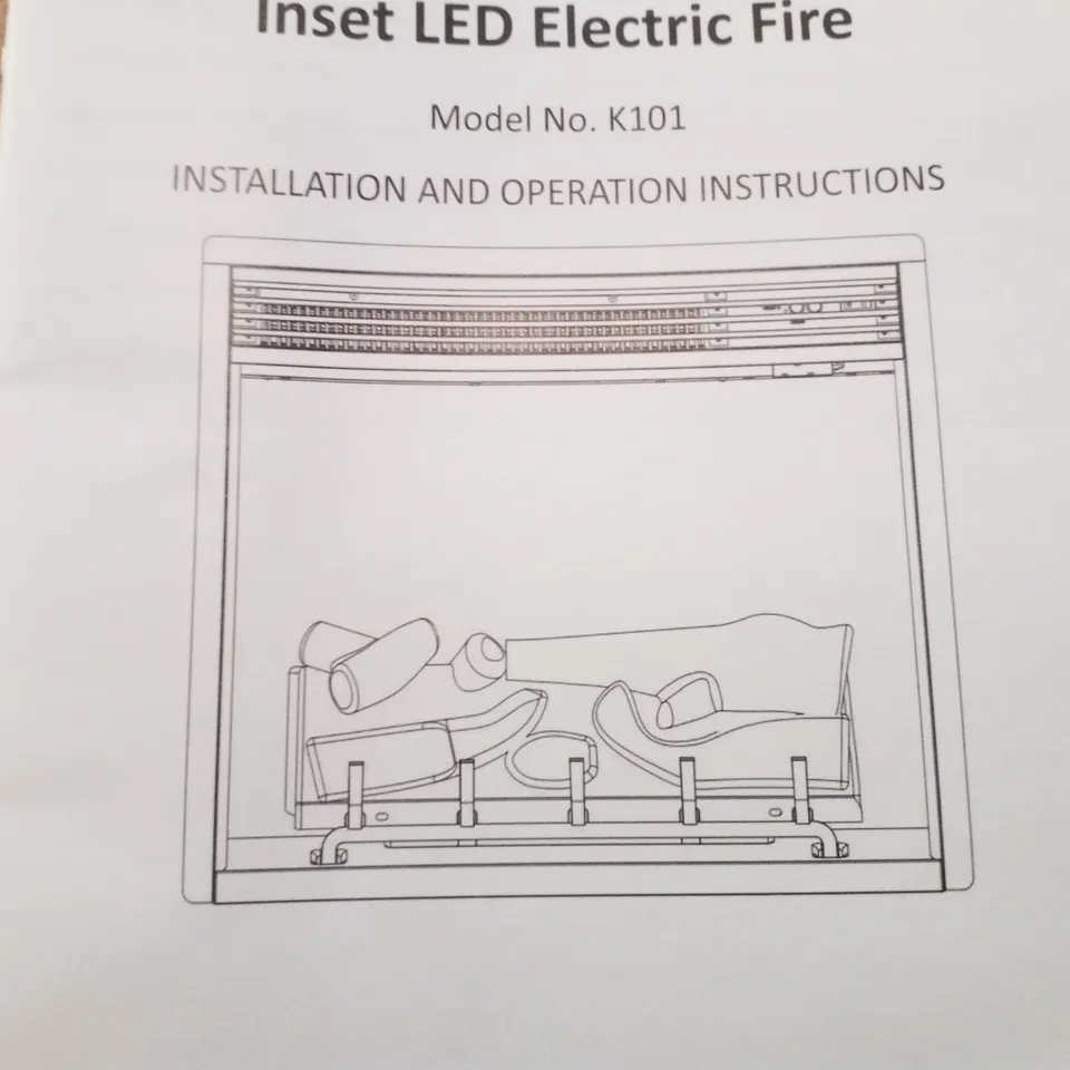 BOXED INSET LED ELECTRIC FIREPLACE 