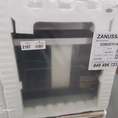 ZANUSSI INTEGRATED ELECTRIC OVEN Model ZOB20701XA
