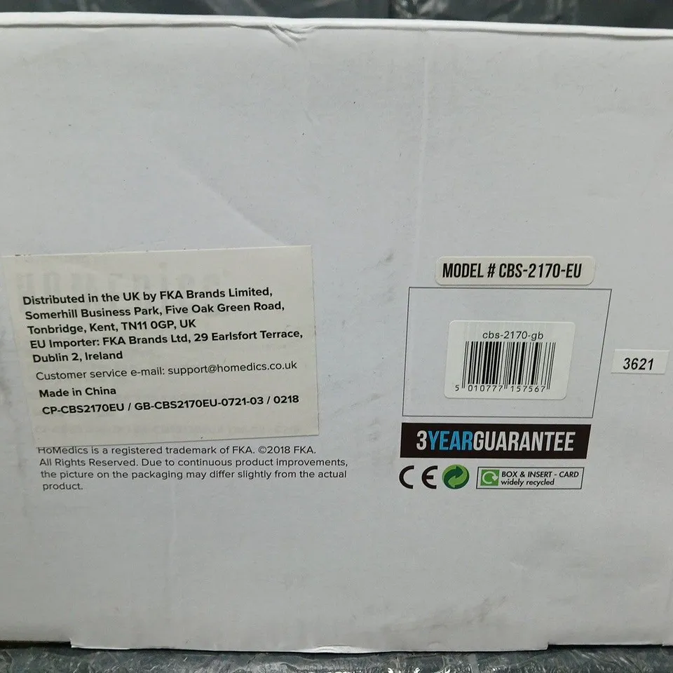 HoMedics Shiatsu Max 2.5 Back & Shoulder Massager with Heat – CBS-2170-EU