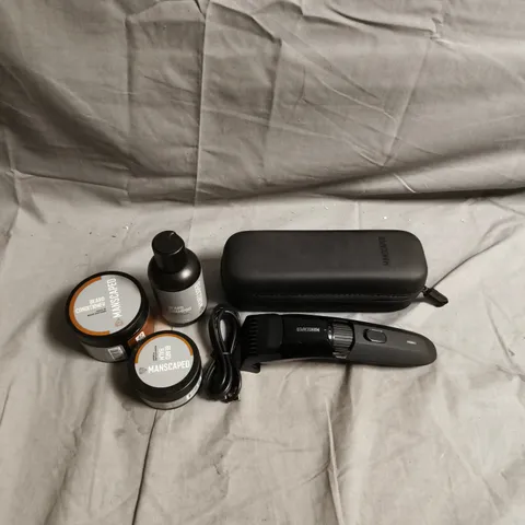 MANSCAPED LOT OF 4 ASSORTED BEARD GROOMING PRODUCTS TO INCLUDE - TRIMMER - BEARD BALM - BEARD CONDITIONER - BEARD SHAMPOO