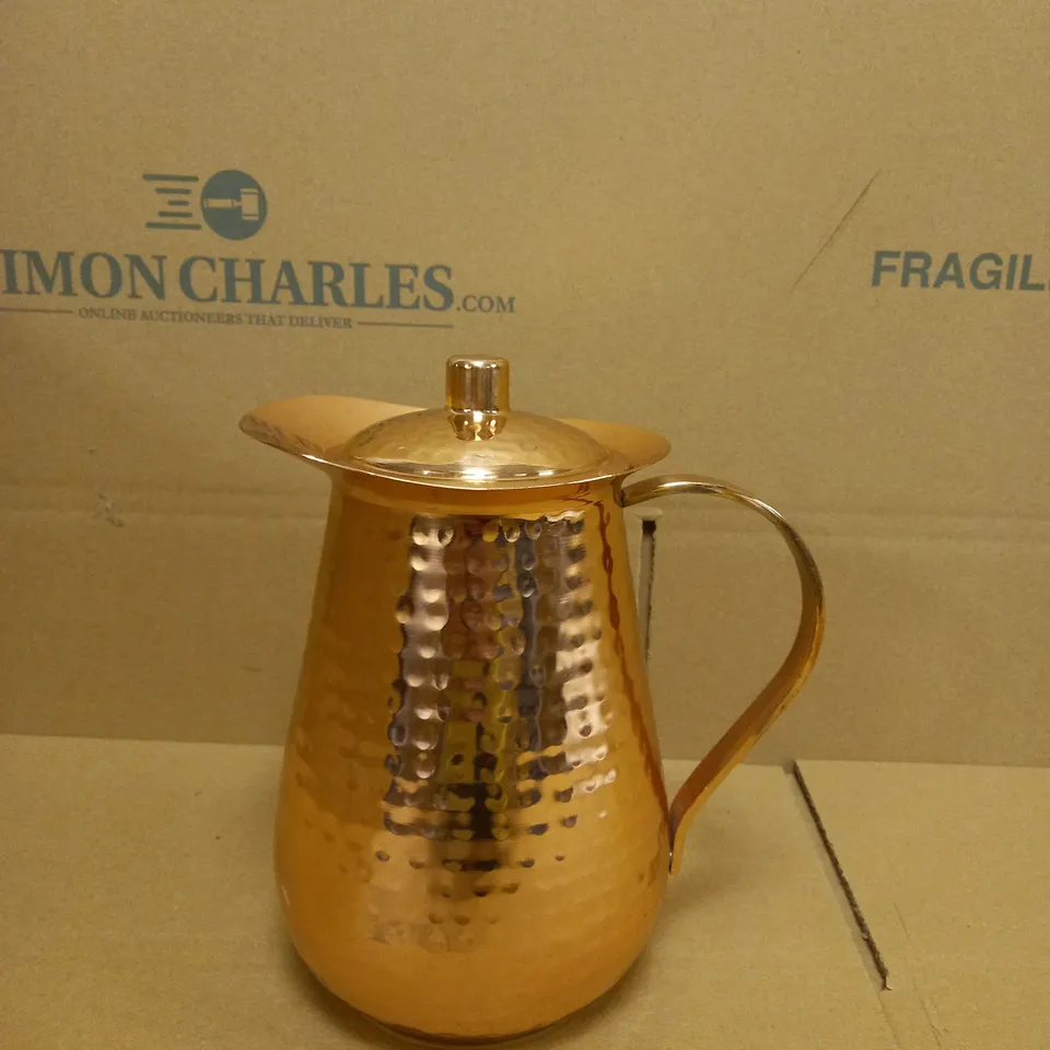 COPPER MUGALAI HAMMERED BRASS JUG HANDLE-1.7L