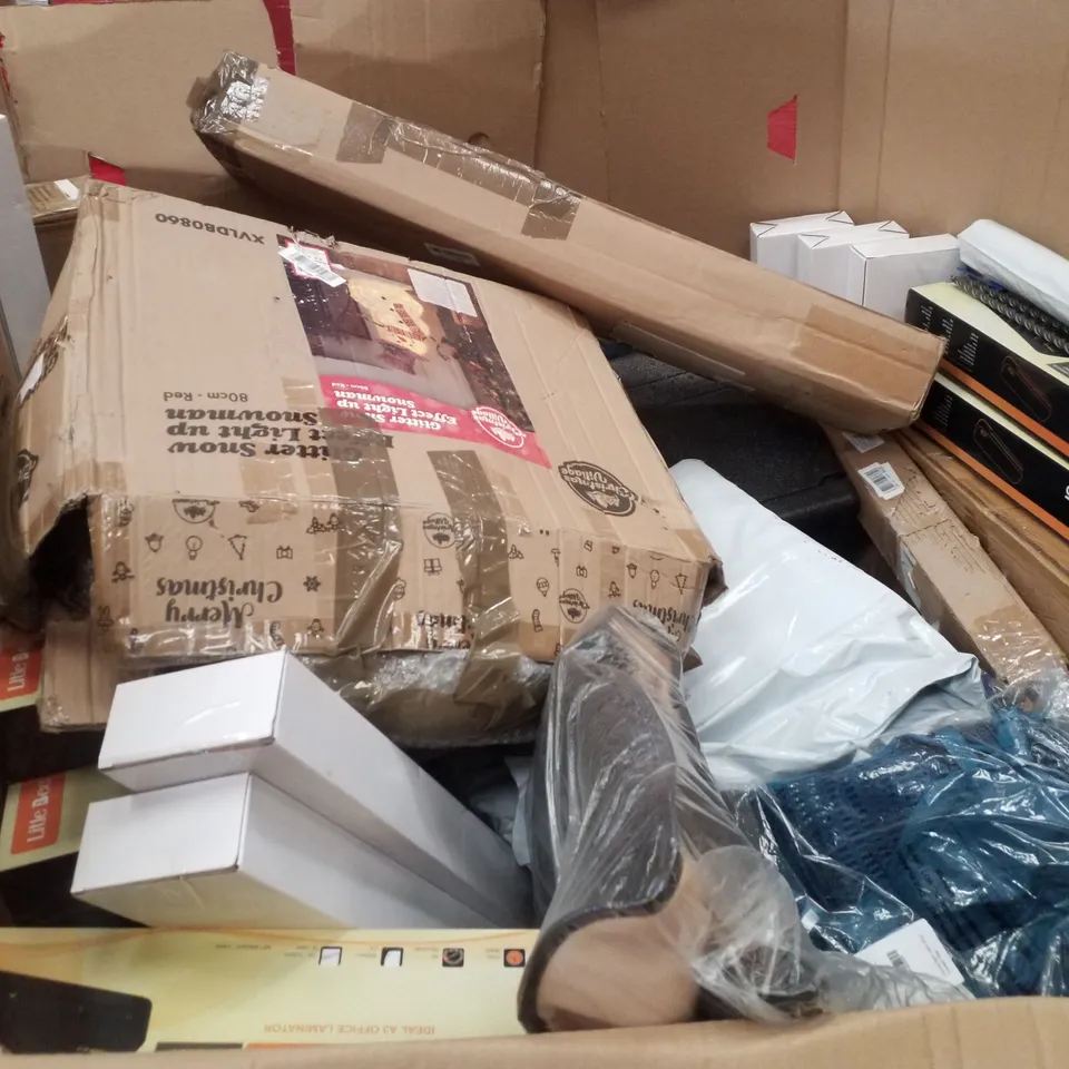 PALLET CONTAINING ASSORTED PRODUCTS INCLUDING NURSERY STEP LADDER, KEYBOARDS, OFFICE LAMINATOR, SHOWER RAIL & SCOOTER