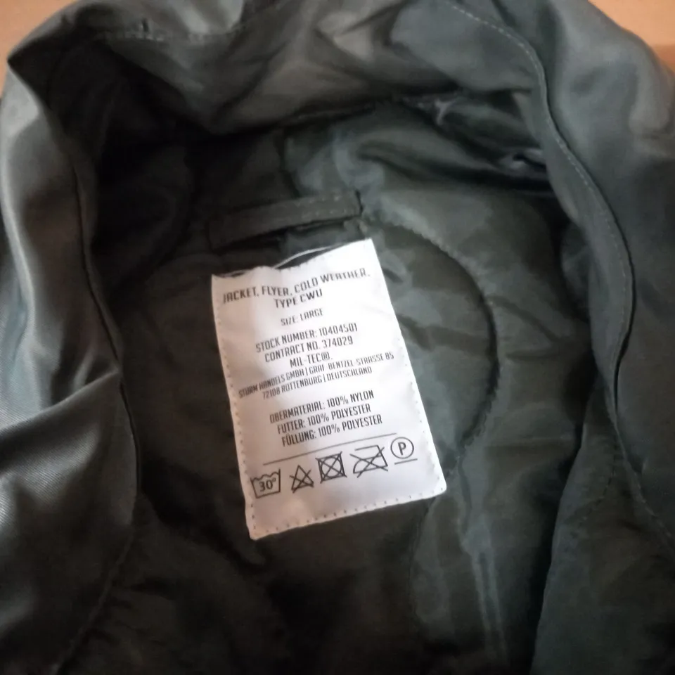 MIL-TIC KHAKI GREEN COLD WEATHER COAT - LARGE