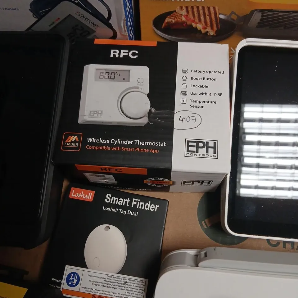 ASSORTED HOME ELECTRONICS & SMALL APPLIANCES (MIXED LOT) – BP MONITOR, MICROWAVE TOASTIE MAKER, THERMOSTAT & SMART DEVICES