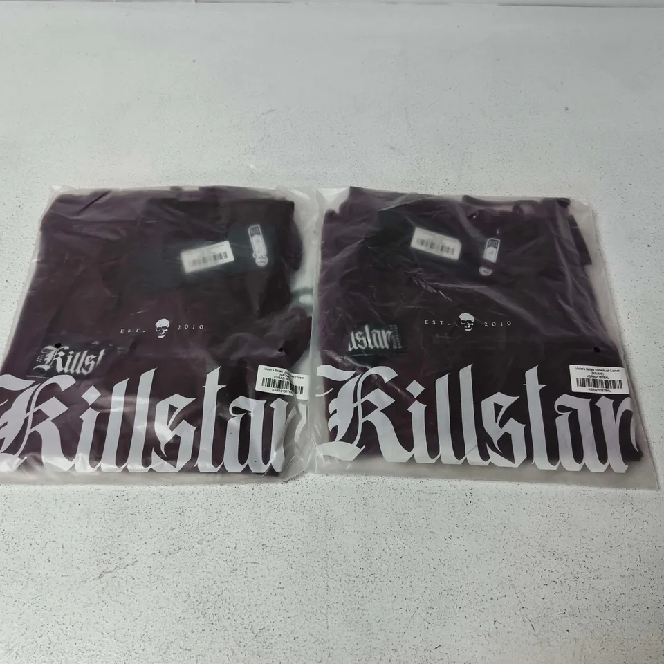 LOT OF APPROXIMATELY 36 BRAND NEW KILLSTAR VIOLET BALLAD UNDERBUST CORSETS IN MAUVE - VARIOUS SIZES