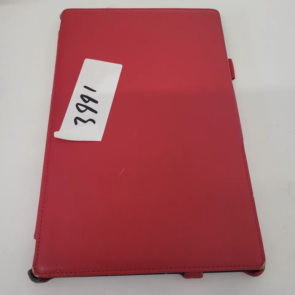SONY XPERIA MODEL SGP311GB/B TABLET WITH READ LEATHER EFFECT CASE