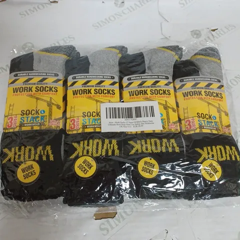 SOCK STACK WORKWEAR 12 PAIRS WORK SOCKS