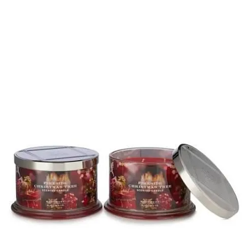 BOXED HOMEWORX BY SLATKIN AND CO HOME FOR HOLIDAYS SET OF TWO CANDLES