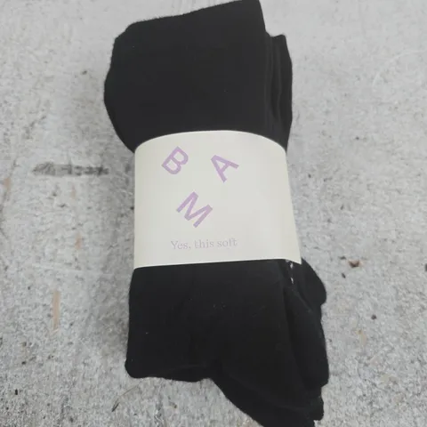 BAM BAMBOO CLOTHING BLACK SOCKS – UK 4-7 (PAIR) 