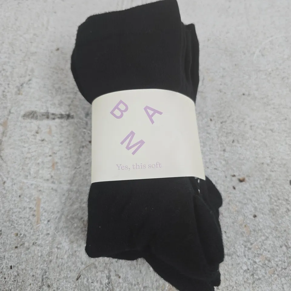 BAM BAMBOO CLOTHING BLACK SOCKS – UK 4-7 (PAIR) 