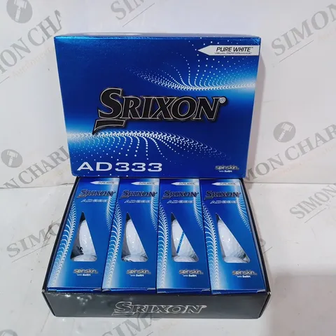 BOXED SRIXON AD333 PURE WHITE GOLF BALL SET
