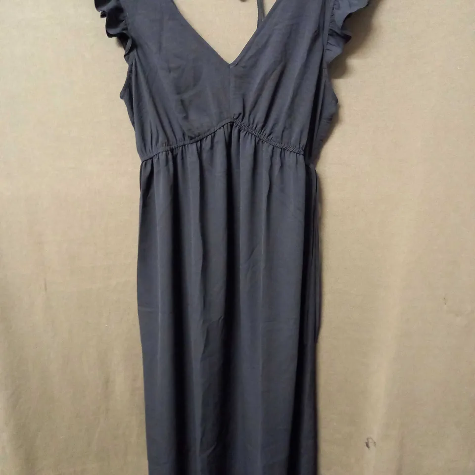 MAISON DE NIMES BLACK V-NECK DRESS - L