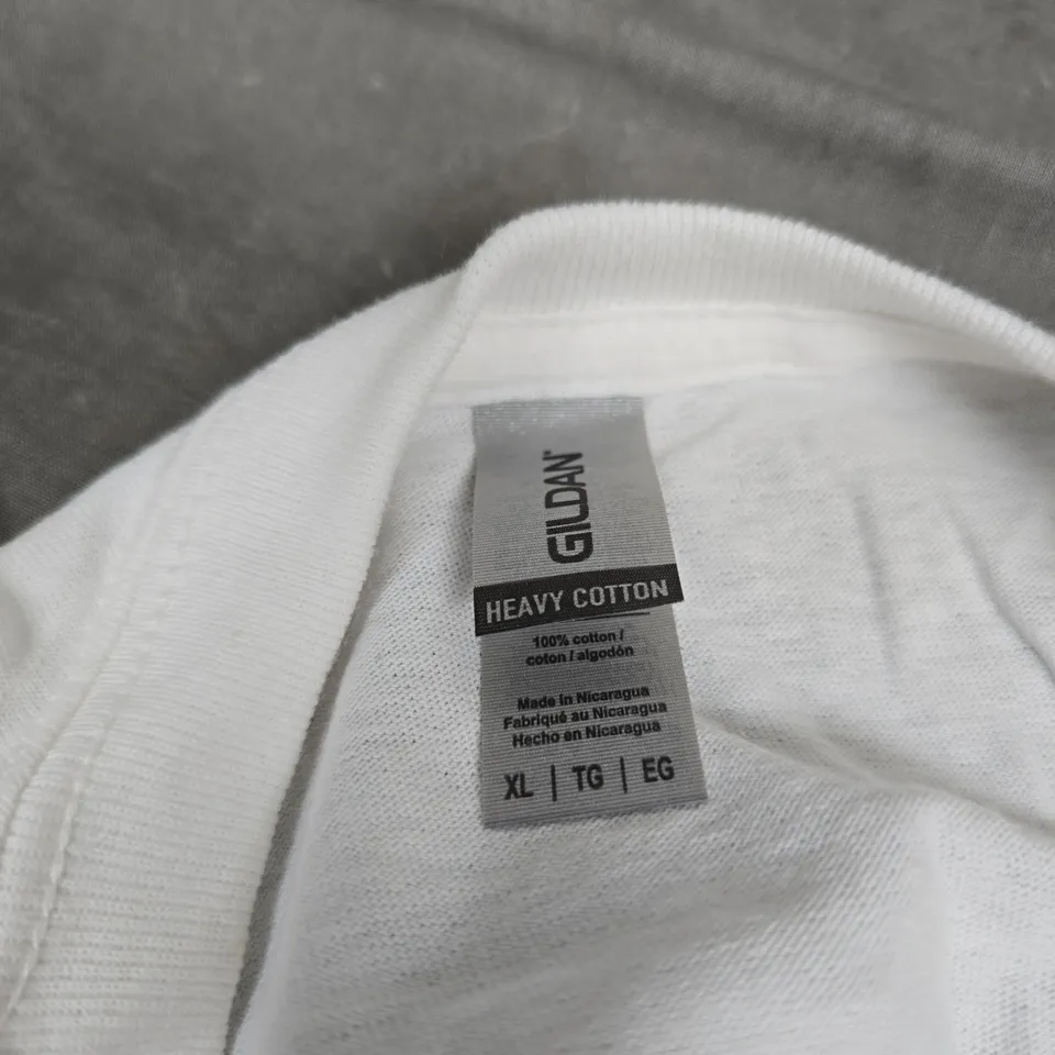 METALLICA WHITE T‑SHIRT, GILDAN HEAVY COTTON, XL