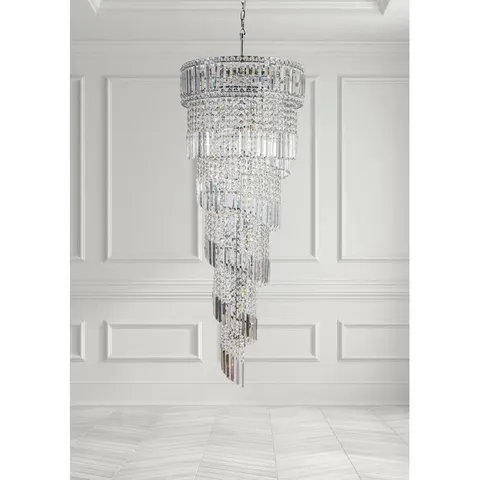 BOXED ABRIANNAH - 21 - LIGHT CRYSTAL CHANDELIER (1 BOX)