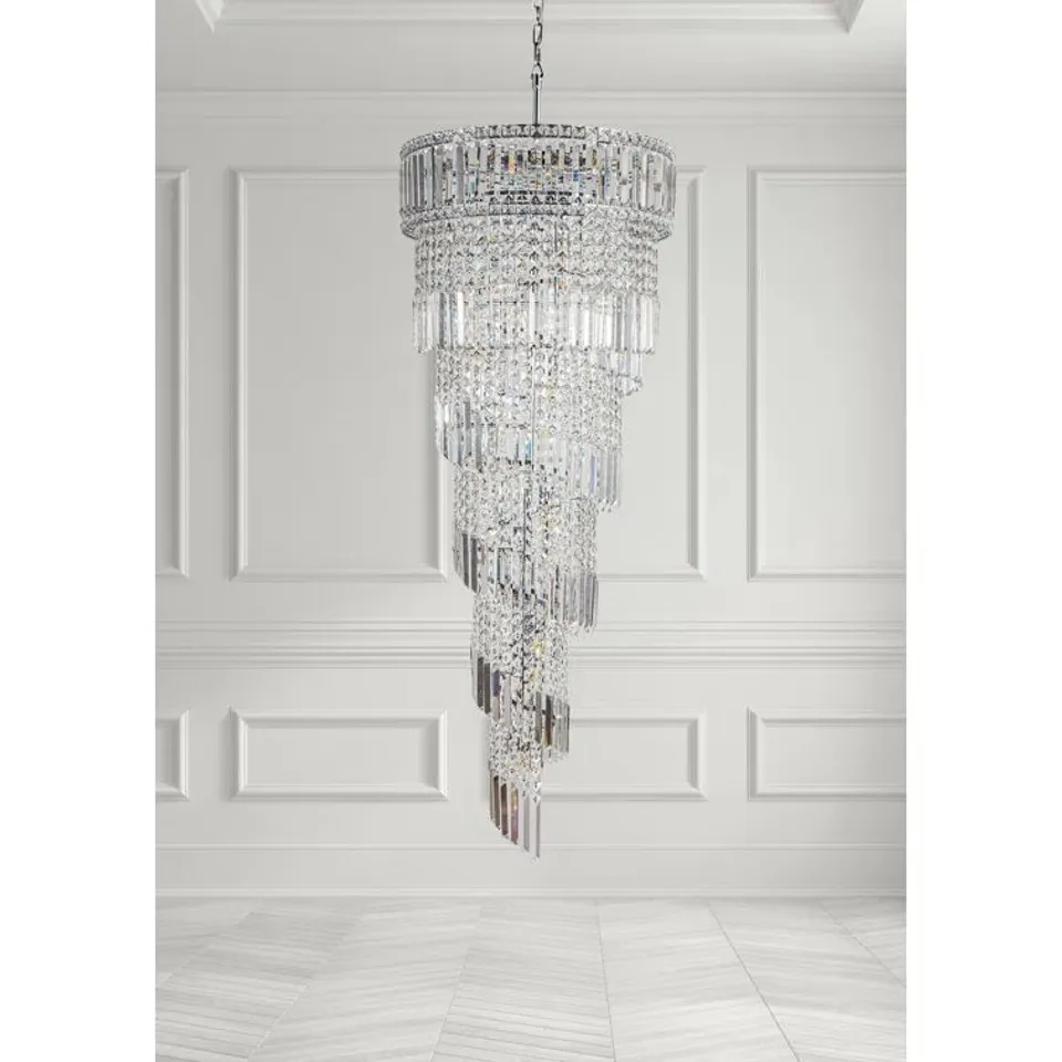 BOXED ABRIANNAH - 21 - LIGHT CRYSTAL CHANDELIER (1 BOX)