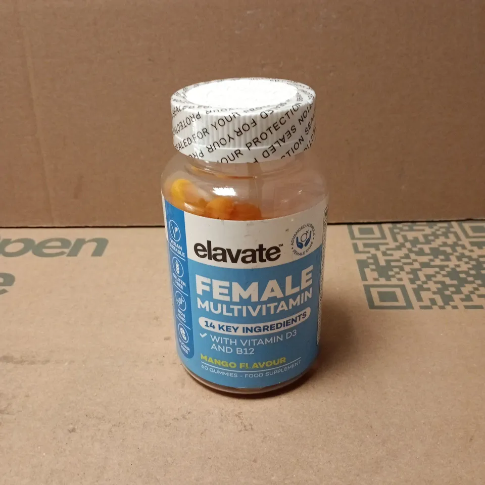 ELAVATE FEMALE MULTIVITAMIN MANGO FLAVOUR 60 GUMMIES SUPPLEMENT 
