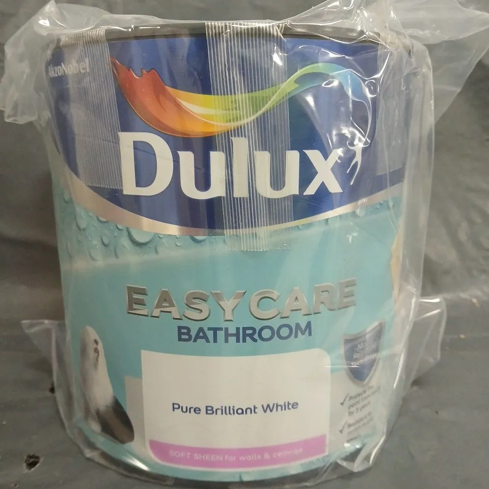 DULUX EASYCARE BATHROOM PAINT - PURE BRILLIANT WHITE - 2.5L - COLLECTION ONLY