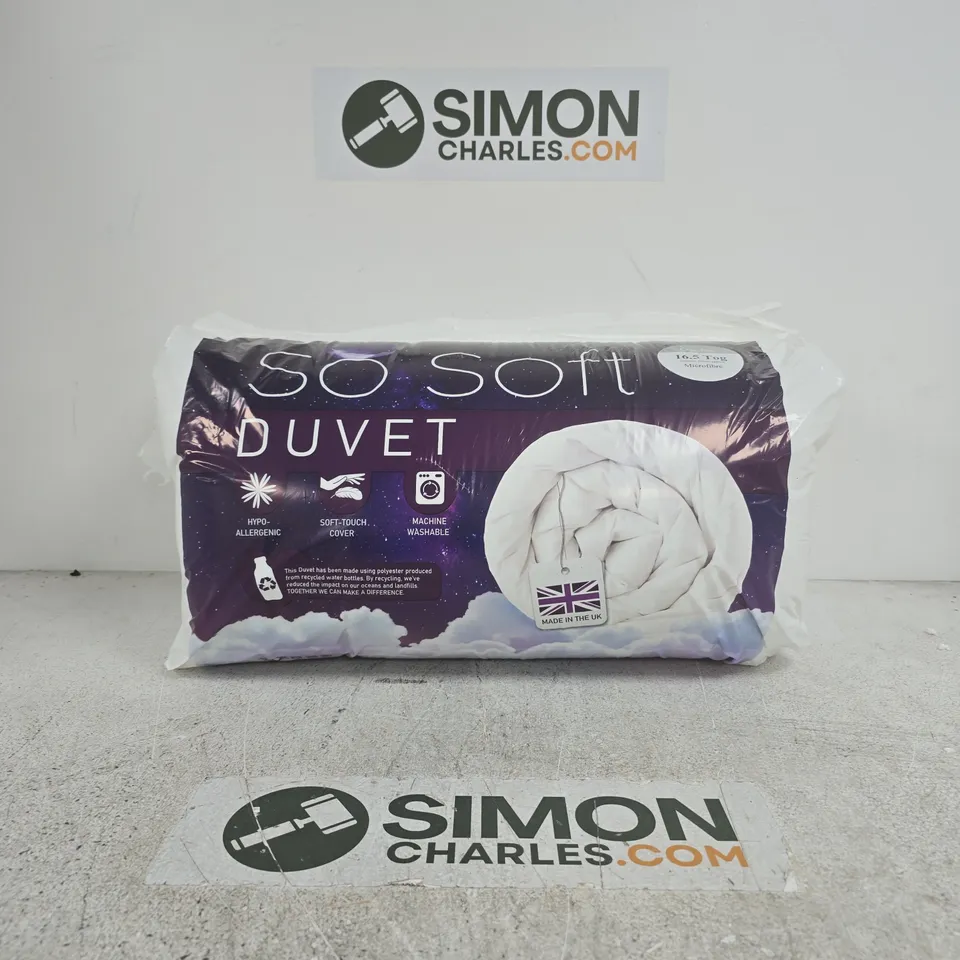 SO SOFT DUVET – PACKAGED WHITE DUVET (MADE IN UK)