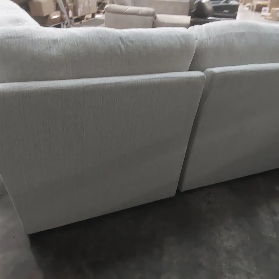 QUALITY DESIGNER MINC FABRIC RIGHT HAND CORNER CHAISE SOFA