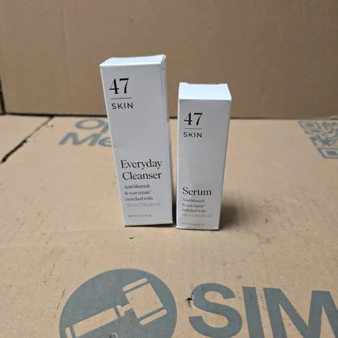 2 X  "47 SKIN" PRODUCTS TO INCLUDE EVERYDAY CLEANSER