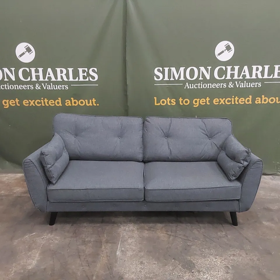 PAULO FABRIC 3 SEATER SOFA - MIDNIGHT RRP £799