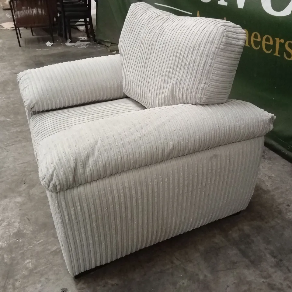 AMALFI FABRIC ARMCHAIR - SILVER RRP £449