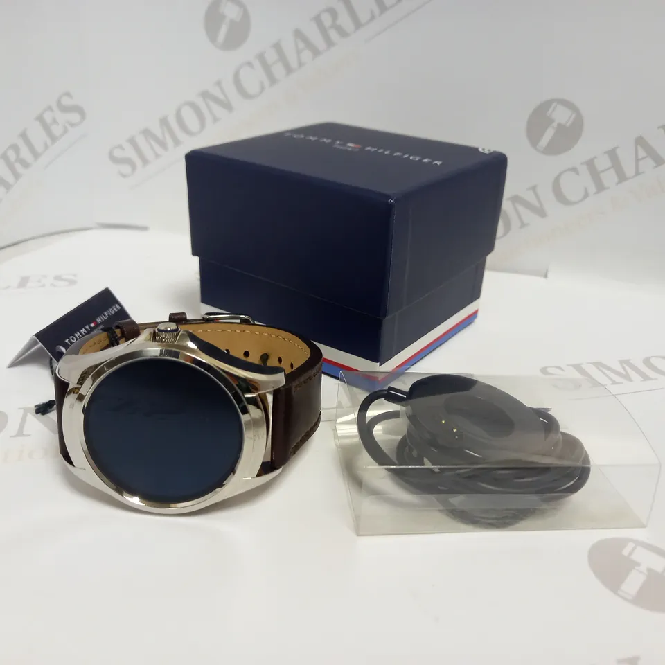 TOMMY HILFIGER BROWN STRAP SMART WATCH RRP £245