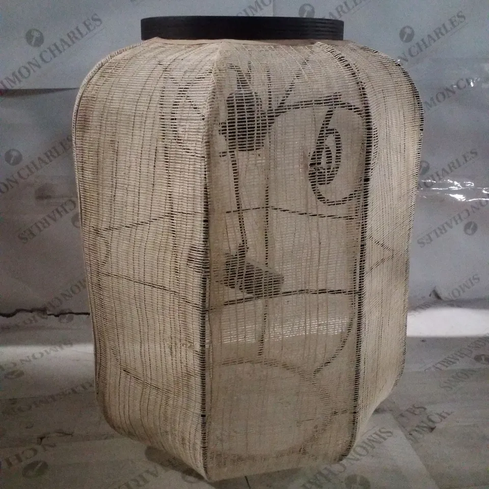 NATURAL LINEN ADJUSTABLE CEILING PENDANT SHADE