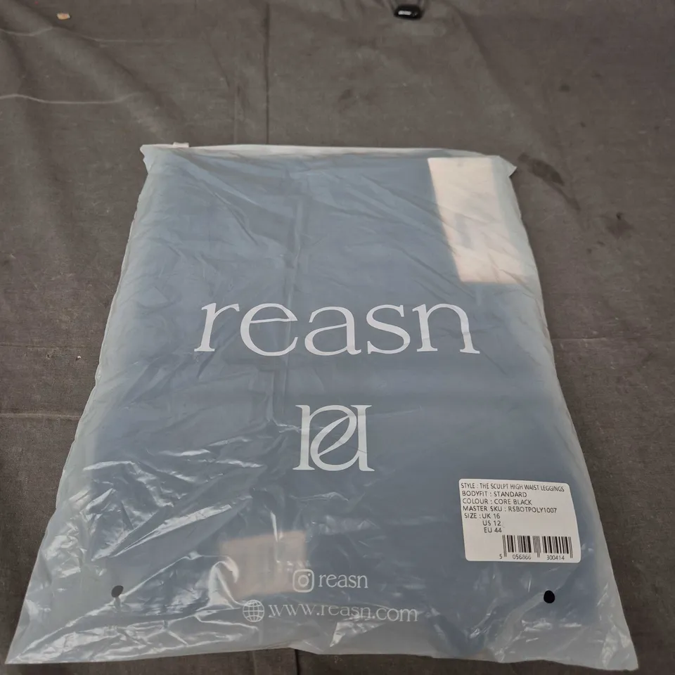 REASON THE SCULPT HIGH WAIST LEGGINGS – CORE BLACK, UK 16