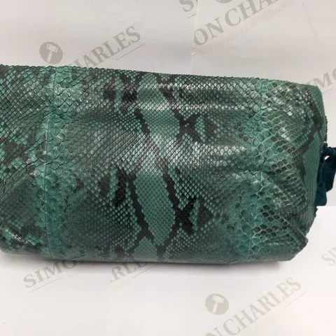LANVIN PARIS AMALIA PYTHON GREEN SMALL CLUTCH BAG
