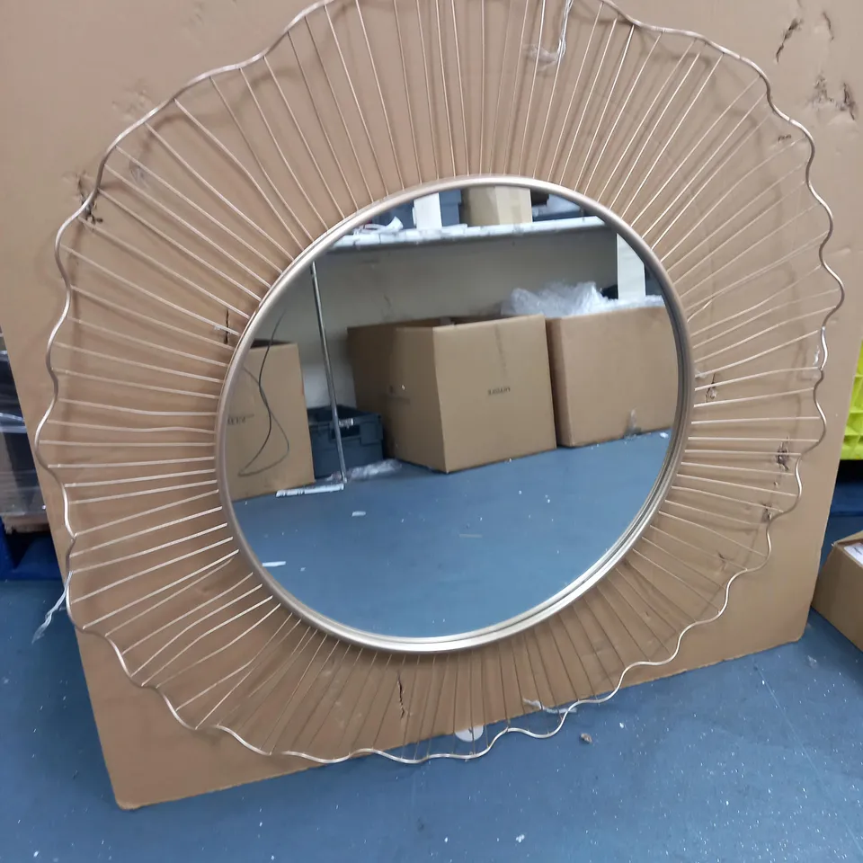 K BY KELLY HOPPEN METAL FRAMED MIRROR - COLLECTION ONLY