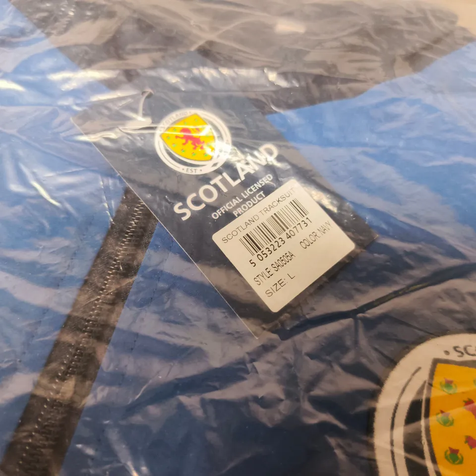 SCOTLAND OFFICIAL LICENSED TRACK JACKET – BLUE/BLACK, SIZE UK L