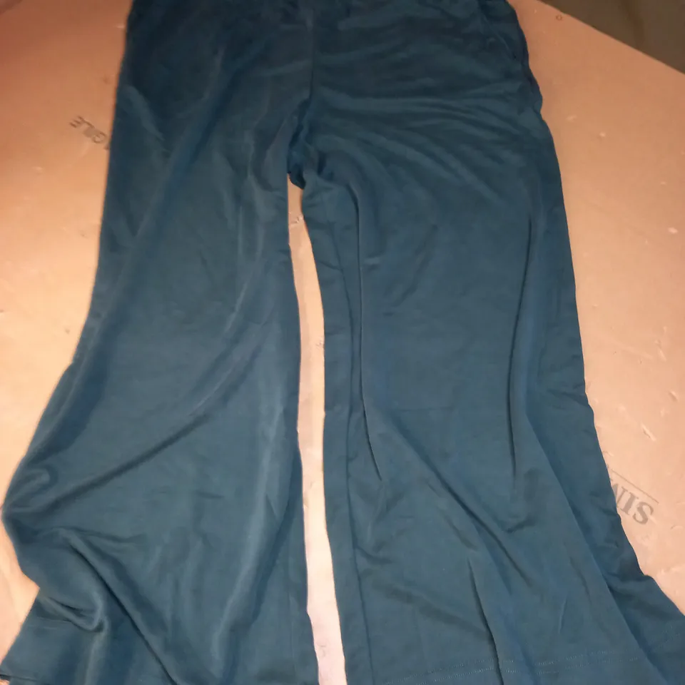 MONKL WIDE LEG PANTS - DARK SEA GREEN - LARGE