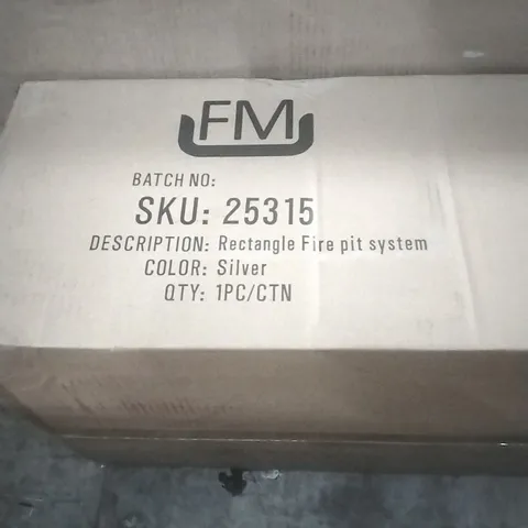 BOXED RECTANGLE FIRE PIT SYSTEM 