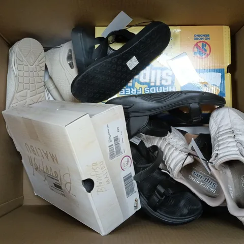APPROXIMATELY 8 PAIRS OF SHOES TO INCLUDE BRANDS SUCH AS SKECHERS, BLOWFISH, RIEKER, ETC - COLLECTION ONLY