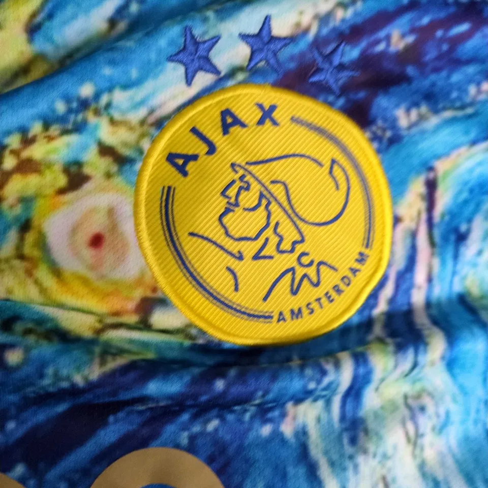 AJAX AMSTERDAM ADIDAS FOOTBALL SHIRT – ZIGGO SPONSOR, STARRY NIGHT PRINT, SIZE XL