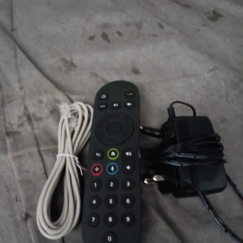 APPROXIMATELY 15 ASSORTED ELECTRICAL ITEMS TO INCLUDE SKY TV REMOTE, TELEPHONE CABLES AND POWER ADAPTERS