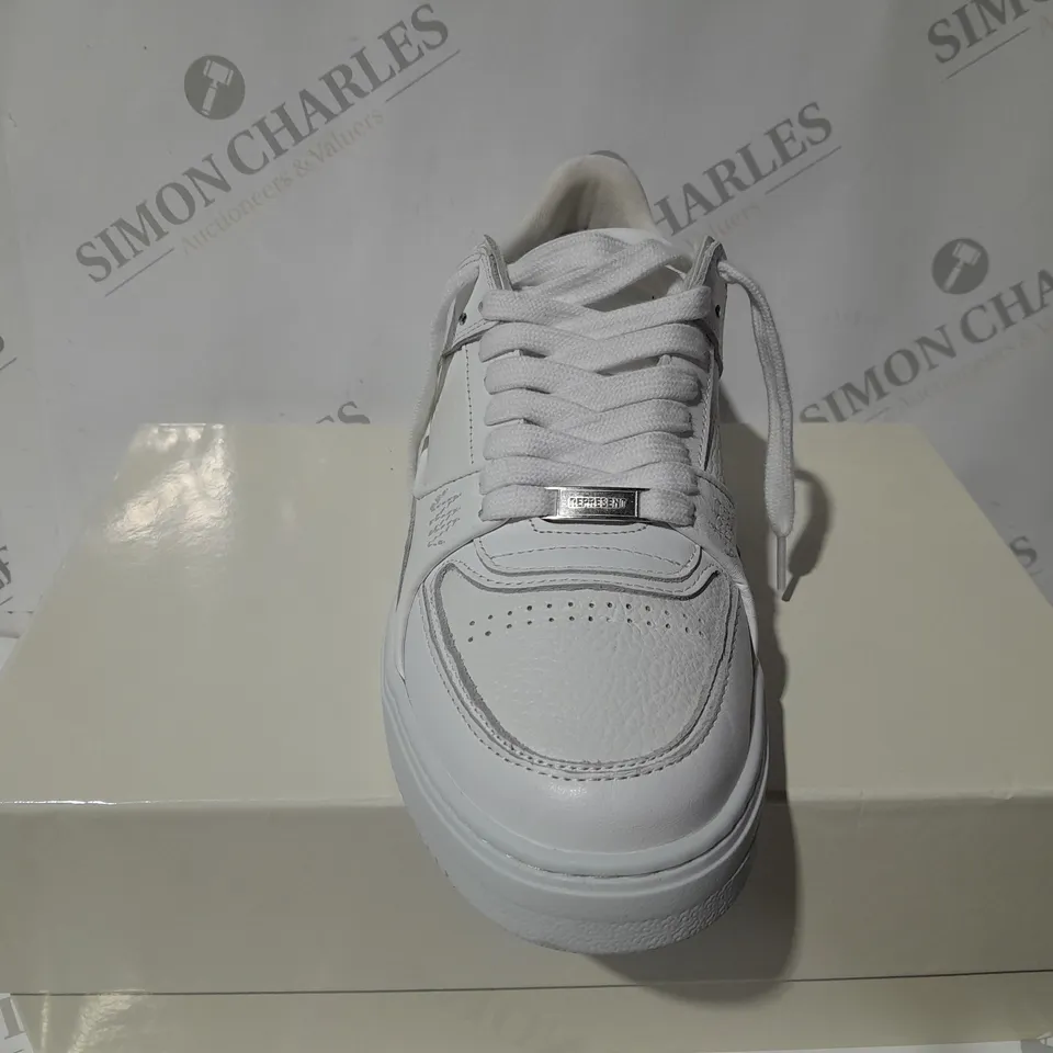 REPRESENT NAPPA WHITE TRAINER - SIZE EUR 43