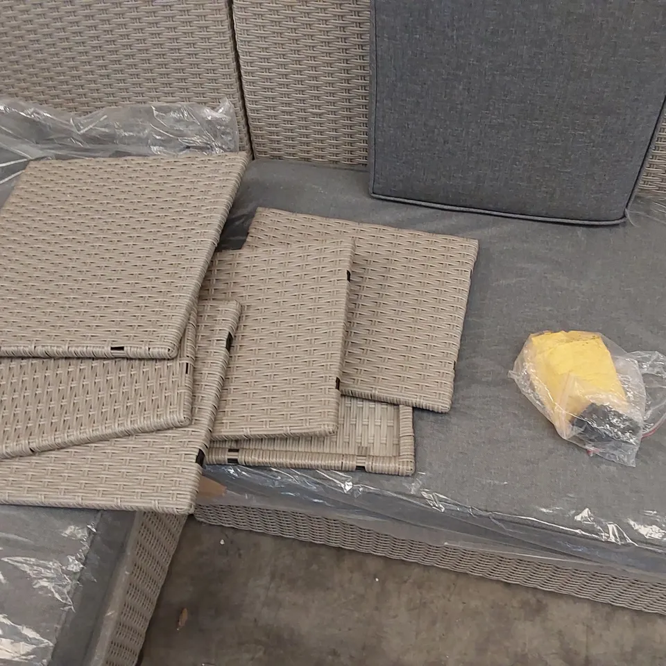 RATTAN CORNER SOFA IN GREY (2 ITEMS)